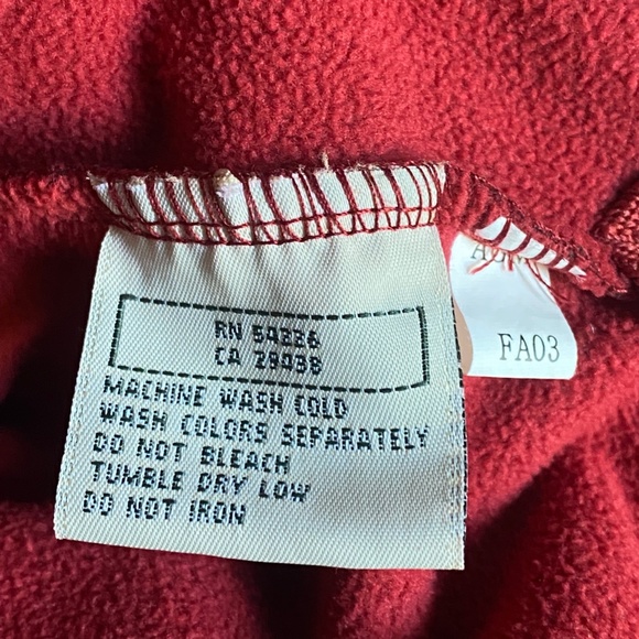 Royal Robbins long sleeve v-neck fleece pullover red large - Picture 15 of 15